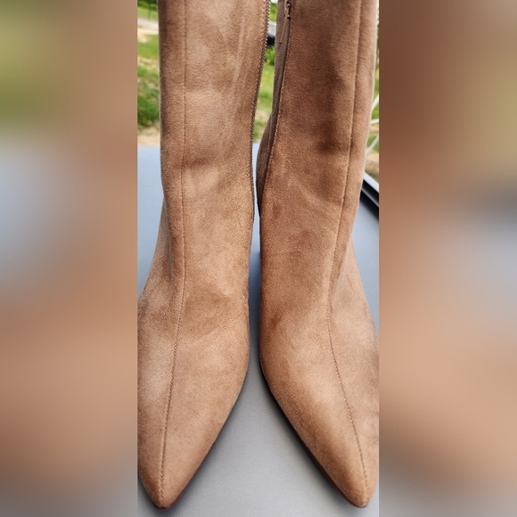 Chinese Laundry Tan Ankle Booties with Pointed Toe - Picture 2 of 7